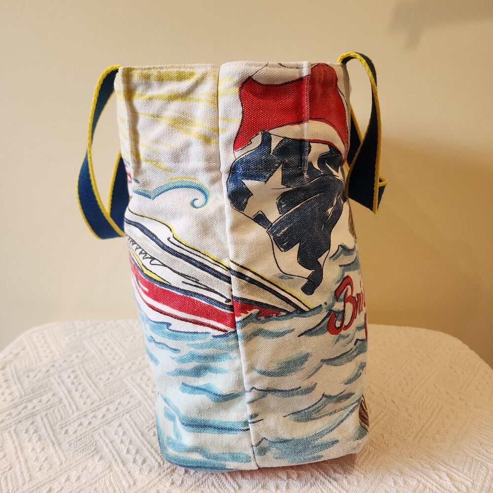 Brighton All a Chic Ahoy Yacht Needs Tote Beach American Market Canvas Bag - Picture 4 of 12